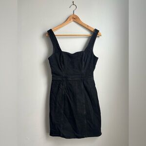 BDG Black Denim Sweetheart Mini Dress